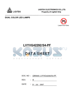 LVYVG42292/S4-PF datasheet - DUAL COLOR LED LAMPS