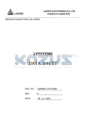 LVYVY3360 datasheet - BIPOLAR ROUND TYPE LED LAMPS