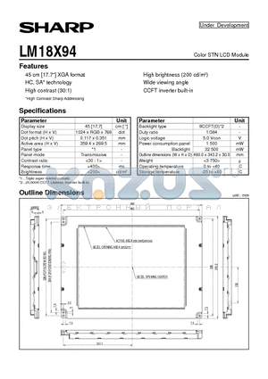 LM18X94 datasheet - Color STN LCD Module