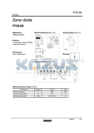 PTZ12B datasheet - Zener diode