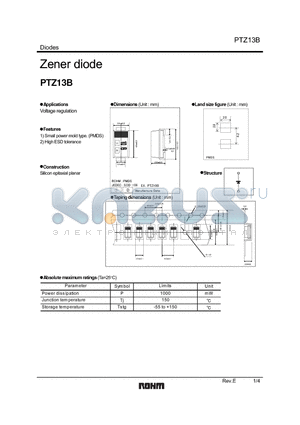 PTZ13B datasheet - Zener diode