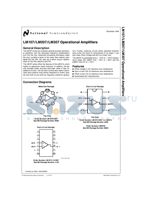 LM207 datasheet - Operational Amplifiers