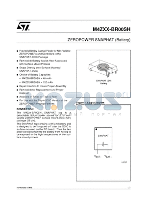 M4Z32-BR00SH datasheet - ZEROPOWER SNAPHAT Battery