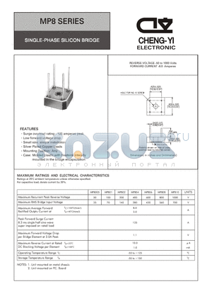 MP8 datasheet - SINGLE-PHASE SILICON BRIDGE