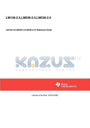 LM236-2.5-N datasheet - LM136-2.5/LM236-2.5/LM336-2.5V Reference Diode