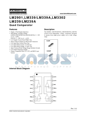 LM239N datasheet - Quad Comparator