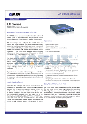 LX-1002S-001AC datasheet - 1000S Console Servers