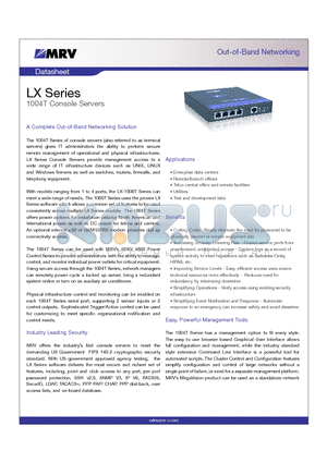 LX-1004T-011DC datasheet - 1004T Console Servers