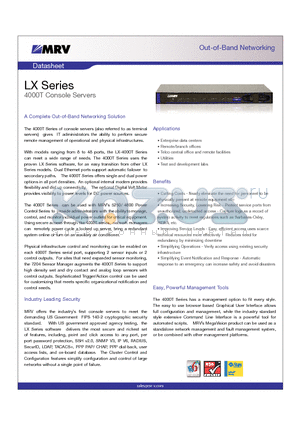 LX-4032T-102AC datasheet - 4000T Console Servers