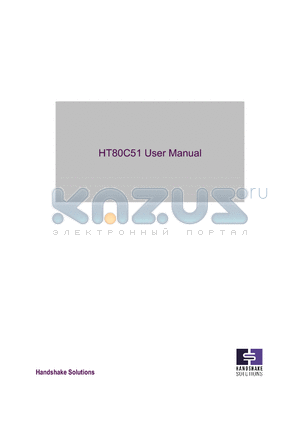 HT80C51 datasheet - User Manual Document Information