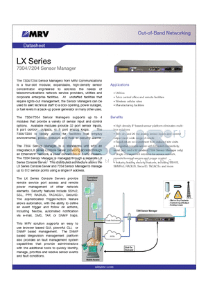 LX-7204T-012DC datasheet - 7304/7204 Sensor Manager