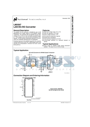 LM2567M datasheet - LAN DC/DC Converter