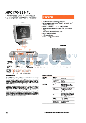 MPC170-831-FL datasheet - Built-in Super Multi drive