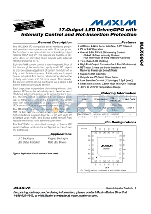 MAX6964_05 datasheet - 17-Output LED Driver/GPO with Intensity Control and Hot-Insertion Protection