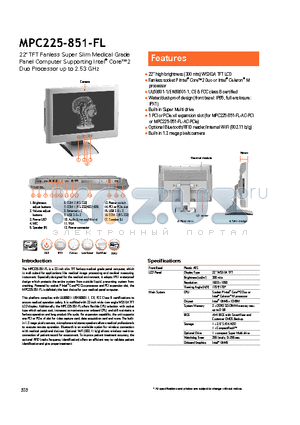 MPC225-851-FL datasheet - Built-in Super Multi drive