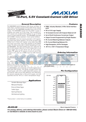 MAX6969_07 datasheet - 16-Port, 5.5V Constant-Current LED Driver