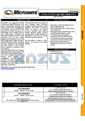 LX23108AHILQ datasheet - 8 Ports LED Back Light High Voltage Driver