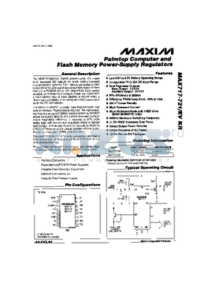 MAX717C datasheet - Palmtop Computer and Flash Memory Power-supply Regulators