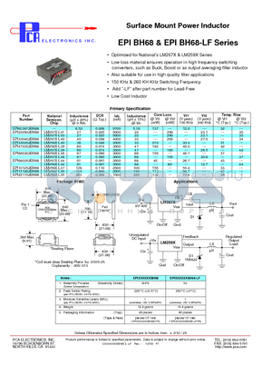 LM259X-L40 datasheet - Surface Mount Power Inductor