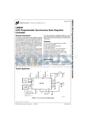 LM2636M datasheet - 5-Bit Programmable Synchronous Buck Regulator Controller