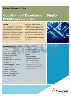 MPC8250 datasheet - CodeWarrior Development Studio