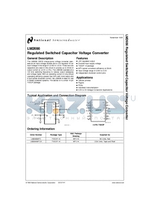 LM2686MTC datasheet - Regulated Switched Capacitor Voltage Converter