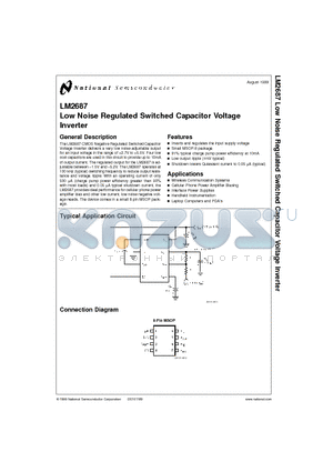 LM2687MM datasheet - Low Noise Regulated Switched Capacitor Voltage