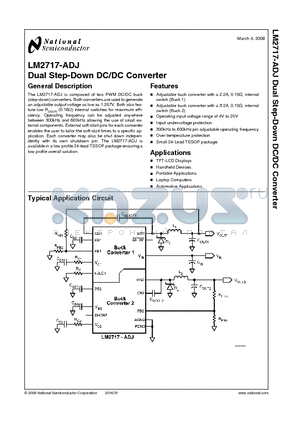 LM2717MTX-ADJ datasheet - Dual Step-Down DC/DC Converter