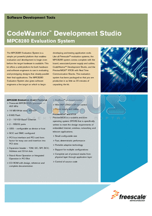 MPC8280 datasheet - CodeWarrior Development Studio