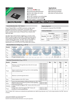 P850-U datasheet - Extremely high speed performance