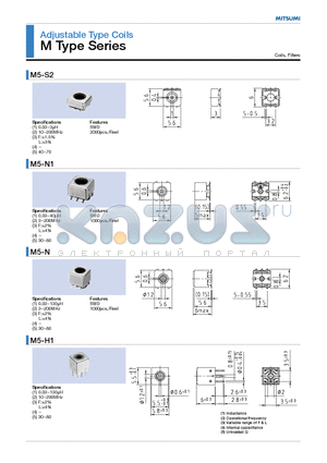 M5-F1 datasheet - Adjustable Type Coils