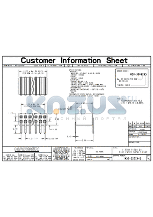 M50-3200345 datasheet - 1.27 mm PITCH DIL SIDE ENTRY SOCKET ASSEMBLY