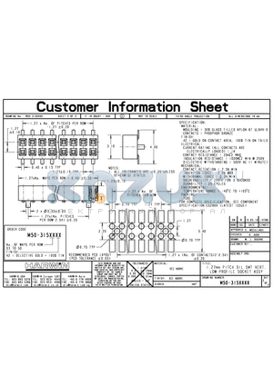 M50-3155042 datasheet - 1.27 mm PITCH DIL SMT VERTICAL LOW-PROFILE SOCKET ASSEMBLY