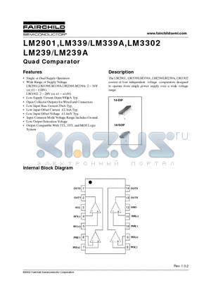LM2901N datasheet - Quad Comparator
