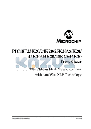 PIC18F26K20-I/MV datasheet - 28/40/44-Pin Flash Microcontrollers with nanoWatt XLP Technology