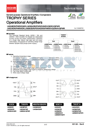 LM2902DGKR datasheet - TROPHY SERIES Operational Amplifiers