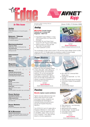 PVN012APBF datasheet - Microchip Unveils Unique Features on 1.5 Amp LDO Regulator