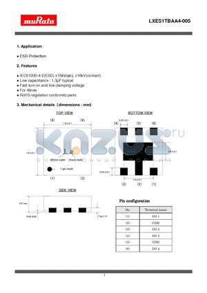 LXES1TBAA4-005 datasheet - ESD Protection