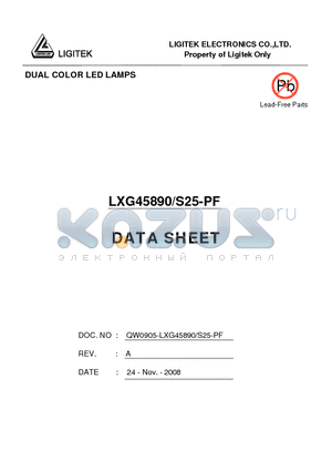 LXG45890-S25-PF datasheet - DUAL COLOR LED LAMPS