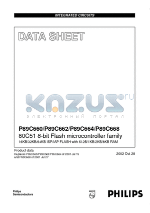 P89C668HFA datasheet - 80C51 8-bit Flash microcontroller family