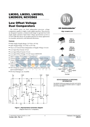 LM2903 datasheet - Low Offset Voltage  Dual Comparators