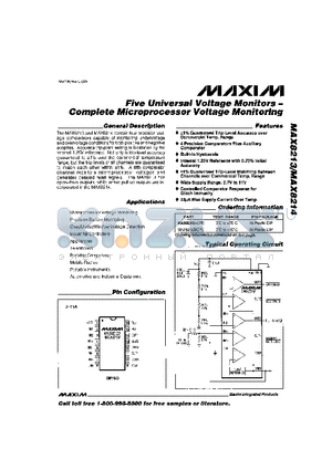 MAX8214ACSE datasheet - Five Universal Voltage Monitors - Complete Microprocessor Voltage Monitoring