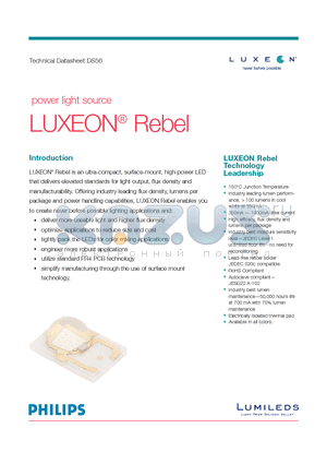 LXML-PR01-0225 datasheet - ultra-compact, surface-mount, high-power LED