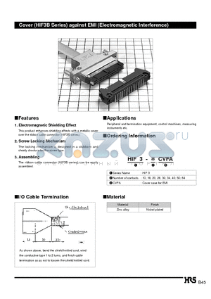 HF3-26CVFA datasheet - Cover (HIF3B Series) against EMI (Electromagnetic Interference)