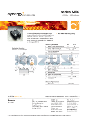 M5010012V datasheet - 50-100Amp SCR/Diode Modules