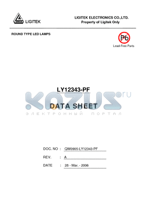 LY12343-PF datasheet - ROUND TYPE LED LAMPS