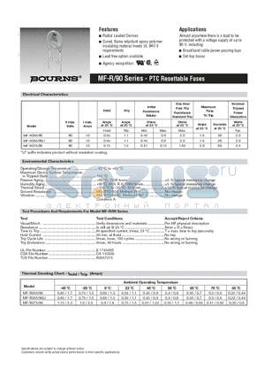 MF-R075/90-AP-99 datasheet - PTC Resettable Fuses