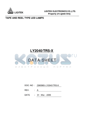 LY2040-TRS-X datasheet - TAPE AND REEL TYPE LED LAMPS