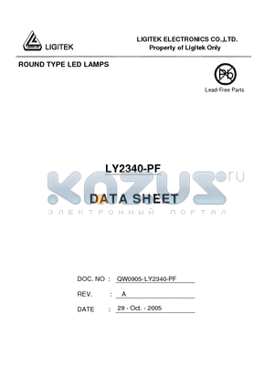 LY2340-PF datasheet - ROUND TYPE LED LAMPS