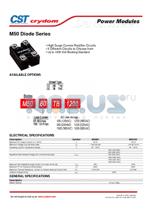 M5060DD600 datasheet - Power Modules